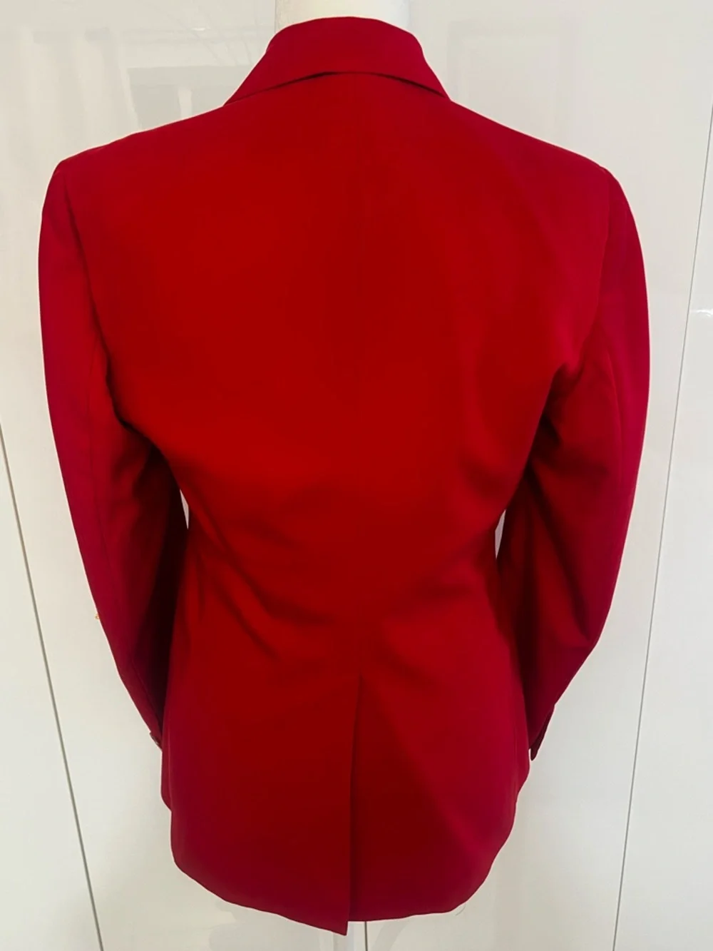Linden Grey Tomato Red Tailored Blazer Women M Structured Chic - Picture 4 of 16